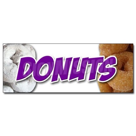 Signmission DONUTS 1 DECAL sticker donut fried dough sugar stand cart booth fresh, D-48 Donuts1 D-48 Donuts1